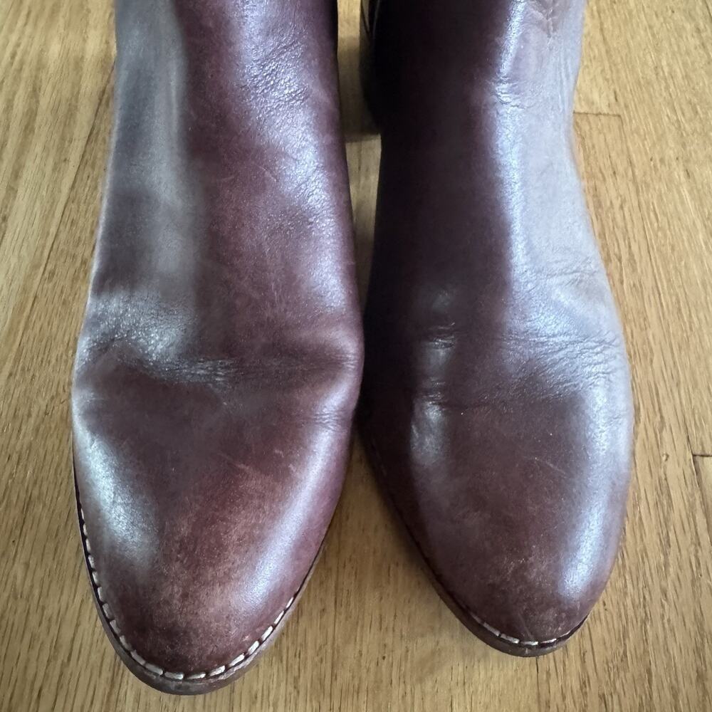 Madewell The Carina Boot Dark Cabernet Chelsea Ankle Booties Women Size 8 - Picture 6 of 9